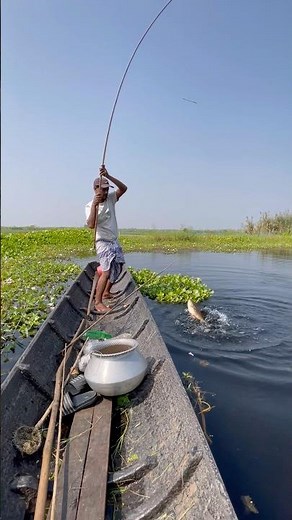 Amazing hook fishing, Today i catch a big fish #fishing #fishvideo #hookfishing #shorts