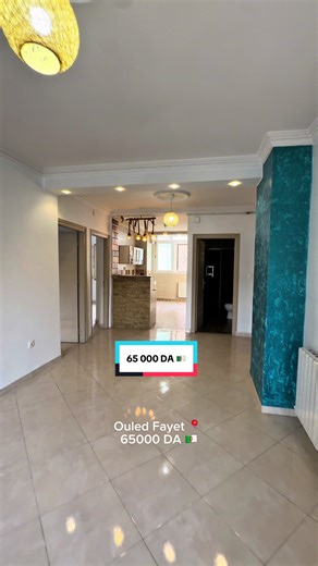 ☎️ 0554232361 — Location Appartement F3 à Alger Ouled Fayet – Grands Vents — ✨ Dans une résidence sécurisée Résidence Ghizlane, bel appartement F3 sans meuble situé au RDC, d’une superficie de 74 m², avec une double façade offrant une excellente aération 🌬️ et luminosité ☀️. 🏢 Résidence avec agent de sécurité et digicode, à seulement 500 m de Garden City. 🛋️ Agencement moderne, sol en dalle, 1 balcon, chauffage central, 1 climatiseur, cuisine semi-équipée 🍽️. 🚿 Salle de bain avec douche à l