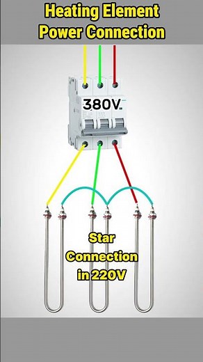 Heating Element Connection with Power Supply | Heater Wiring #howto #heater #stardeltaconnection