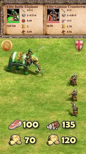 Battle Elephant vs Genoese Crossbowman | Burmese vs Italians | AoE2
