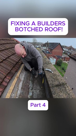 FIXING A BUILDERS BOTCHED ROOF! #diy #easy #build #tool