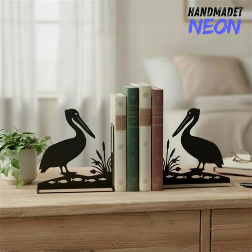 Personalized Pelican Metal Bookends, Custom Animal Metal Book Holder, Gift for Pelican Lover or Farmer, Library Decor - Etsy UK