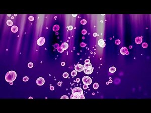 【動画素材】水中で上昇する気泡（紫）