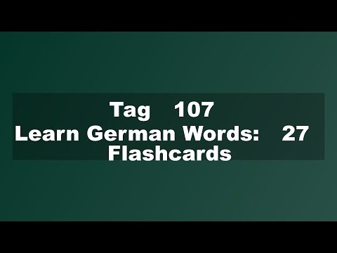Learn German Words: 27 Flashcards