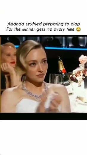 Amanda seyfried preparing to clap for the winner gets me every time 😂#oscars