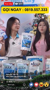 🛑 [TRỰC TIẾP] – SĂN COMBO 5, 10, 20 GÓI MAXCLEAN SIÊU TIẾT KIỆM - NHÂN ĐÔI CƠ HỘI NHẬN XE MÁY ✨ DUY NHẤT TRONG VIDEO NÀY – GIÁ CỰC HỜI __________________ 📞 GỌI NGAY 0819.557.333 để được báo giá nhanh nhất! 🚚 MIỄN PHÍ SHIP toàn quốc – được KIỂM TRA HÀNG trước khi thanh toán. 👉 Cam kết hàng chính hãng, giá tại kho siêu tốt. 👉 Để lại SĐT để được tư vấn hoàn toàn miễn phí! ⭐ Max Clean – Sản phẩm được Tổng Cục Thuỷ Sản cấp phép & khuyên dùng ⭐ Công dụng vượt trội: ✔ Làm sạch nhớt bạt, cặn bẩn ✔ 
