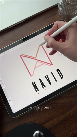 Create a Stunning NAVID Name Logo in Procreate #NameLogo #TattooIdeas #Procreate