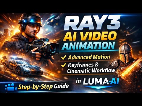 Ray3 AI Video Animation Tutorial — Advanced Motion, Keyframes & Cinematic Workflow in Luma AI