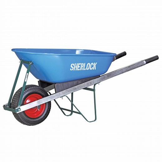 Sherlock 100L Steel Tray Wide Wheel Wheelbarrow