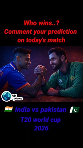 Who wins...? Comment your prediction. #india#pakistan#t20worldcup#t20#indiacricket#indiavspakistan