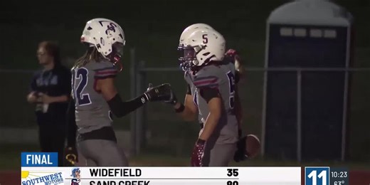 SAND CREEK SCORES 80 ON WIDEFIELD