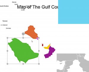 Editable Powerpoint Map of the Gulf Countries – Including: Bahrain, Kuwait, Iraq, Oman, Qatar, Saudi Arabia and the United Arab Emirates - Etsy Australia