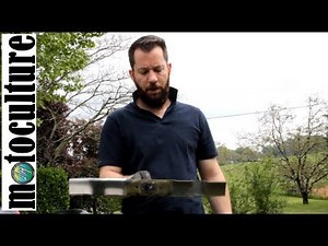 Sharpening the blades of a lawn tractor