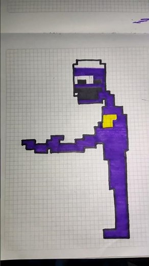 William AFTON tutorial pixel art #parati #fnaf #viral #williamafton