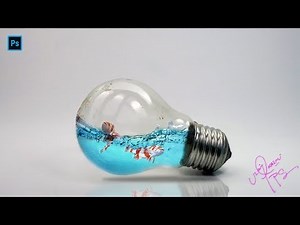 Photoshop Tutorial | Photo Manipulation | Water Splash| in Bulb |Fish |Design Tutorial