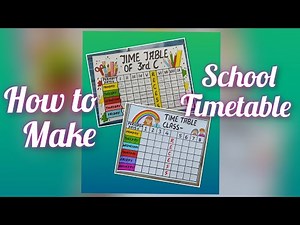 How to make time table for school/School period timetable/ 2 easy Attractive school timetable design