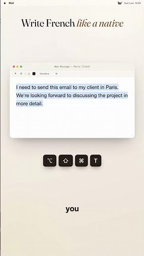 Instant English to French Translation on Mac | WunderType