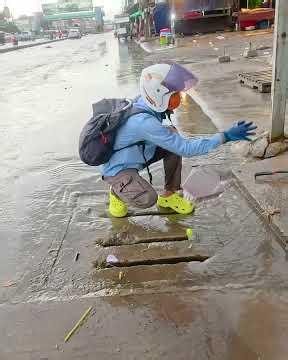 Unclogging a Buried Drain to Save a Flooded Village #flooding #stormwaterdrain #satisfying