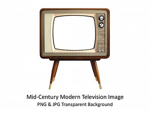 Vintage TV Clipart, 1960s Television Graphic (PNG, JPG) - Etsy
