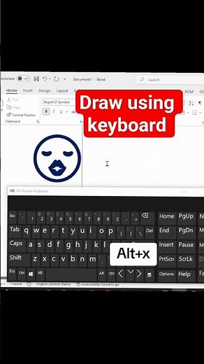 draw using keyboard #computer #howto #keyboard #technology #trick
