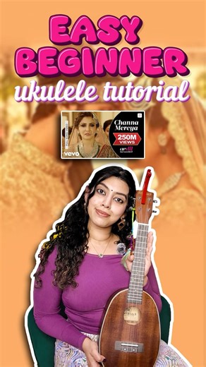 Easy Bollywood Ukulele Songs | Channa Mereya Ukulele Tutorial | ADHM Songs #shorts #tutorial