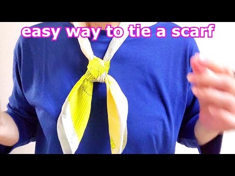♡とっても簡単な【スカーフの巻き方】基本の固結び これなら誰でもできる！ a very easy way to tie a scarf