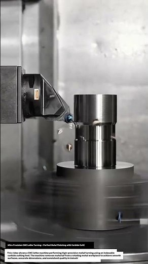 Ultra Precision CNC Lathe Turning – Perfect Metal Finishing with Carbide Cutting Tool.