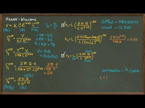 Working With Hazen WIlliams