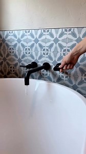 3K views · 22 reactions | OKC Kitchen & Bath's bathroom featuring the Laura Park La Fleur Aegean Blue tile is absolutely stunning. A bold pop of pattern transforms this space with fresh color and effortless charm. 冀懶 Shop the tile here: https://thetileshop.visitlink.me/CpMUBC | The Tile Shop | Facebook