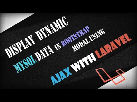 Display Dynamic MySQL Data in Bootstrap Modal using AJAX with Laravel