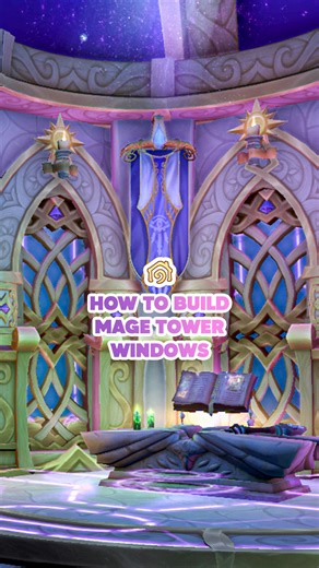 aneyiah on Instagram: "WoW Housing | How to build Mage tower windows ✨🔮 Here is a quick tutorial on how I made the windows in my Mage tower 😃 In the end of the video, you can also see a gothic themed window but with the same design - so save this for later when we can dye the elegant curved bar! It gives us so much more options 🫶🏼🤩 (Built the gothic window in Beta!) *Correction: You will be able to dye all the items used in this video - except the holo decor ✨ Hope you like it 💜 Support me