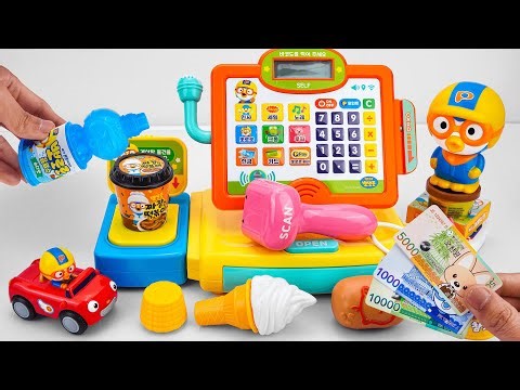 [Toy ASMR] Pororo Cash Register Set 💛 Satisfying Unboxing ASMR | No talking 💛 뽀로로 장난감 💸