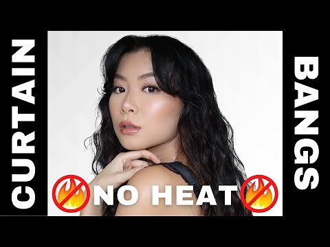 How to Style Curtain Bangs Without Heat 🚫 🔥