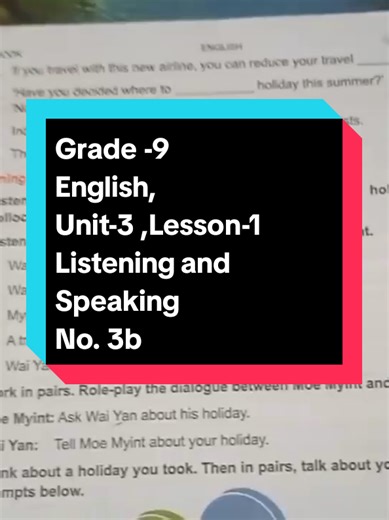 Grade 9 English Listening and Speaking Lesson
