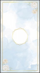 Download romantic floral frame wedding invitation vertical template green screen background for free