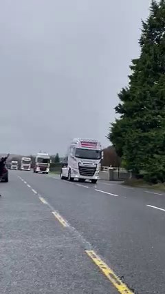 7.8K views · 311 reactions | THE TRUCKING FOR CREESLOUGH convoy of over 400 trucks passing through Drumkeen today. Thanks to Kathleen Bonner for the video. Leading it was event organiser Colin Kilpatrick & 12 yr old Hamish O’Flaherty whose father James lost his life in the tragedy (along with 9 others). Colin played an important role in the rescue & retrieval effort. | Donegal Online | Facebook