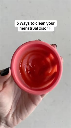 3 ways to clean your menstrual disc 🩸 #cleanwithme #periodtalk #periods #menstrualdisc #clean