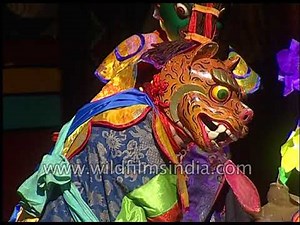 Sikkim monastic mask dances at Enchey Monastery in India