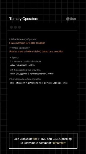 React Ternary Operator Explained | Conditional Rendering Made Easy ⚛️