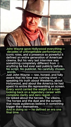John Wayne’s chilling final words about the end of Westerns #shorts #actor #fyp