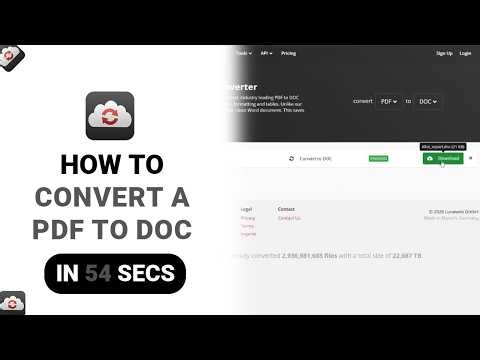 How to Convert A PDF To DOC on Cloud Convert [NEW]