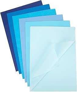 Shindel 330 Sheets Blue Tissue Paper, 14x10 Inch Gift Wrapping Tissue Paper for Gifts Bags DIY Craft Supplies Holiday Birthday Party Packaging Decor