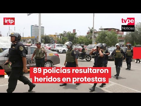 Ministerio del Interior informa que 89 policías resultaron heridos durante manifestaciones