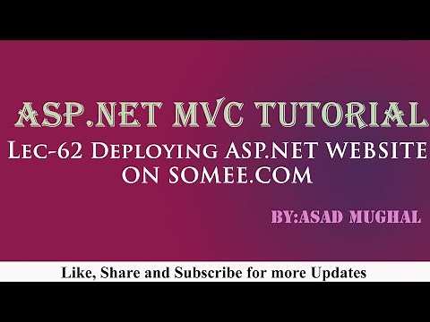 Lec-62 Deploying ASP.NET MVC Website on Somee.com | ASP.NET MVC Tutorial