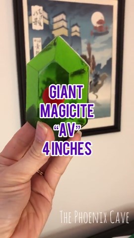 FF6 Giant Magicite "AV" -- 4" long - Resin crystal prop, final fantasy cosplay, retro gaming, one of a kind piece, magic rock