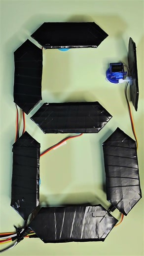 Servo 7-Segment Display | Arduino Mega | Mechanical Counter 1-9-0 #Arduino #Servo #DIY #Robotics!!!