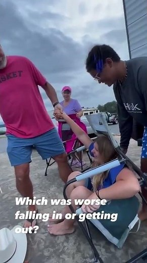 Girl Falls Through Chair and Struggles to Get Out - 1344923