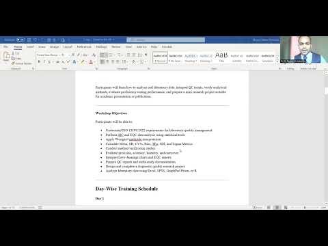 5-Day Intensive Workshop on iQC Data Analysis, EQC/EQA Interpretation, and Method Verification