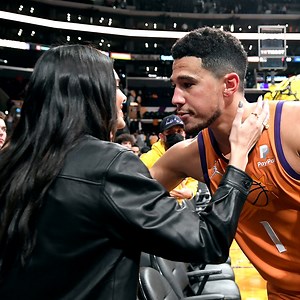 Kendall Jenner and Devin Booker Share a Sweet Victory Kiss at NBA Game