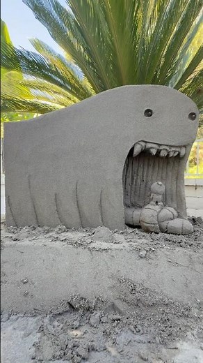 Making the Alaskan Bull worm from SpongeBob out of sand